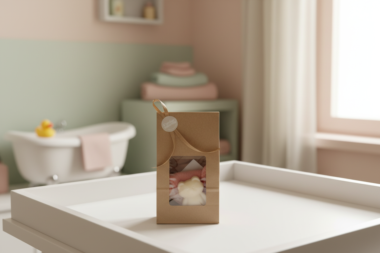 Coffret maman/bébé – décor salle de bains bébé