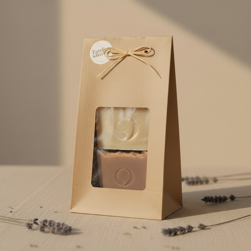Coffret Miel et Douceur dans la pochette kraft