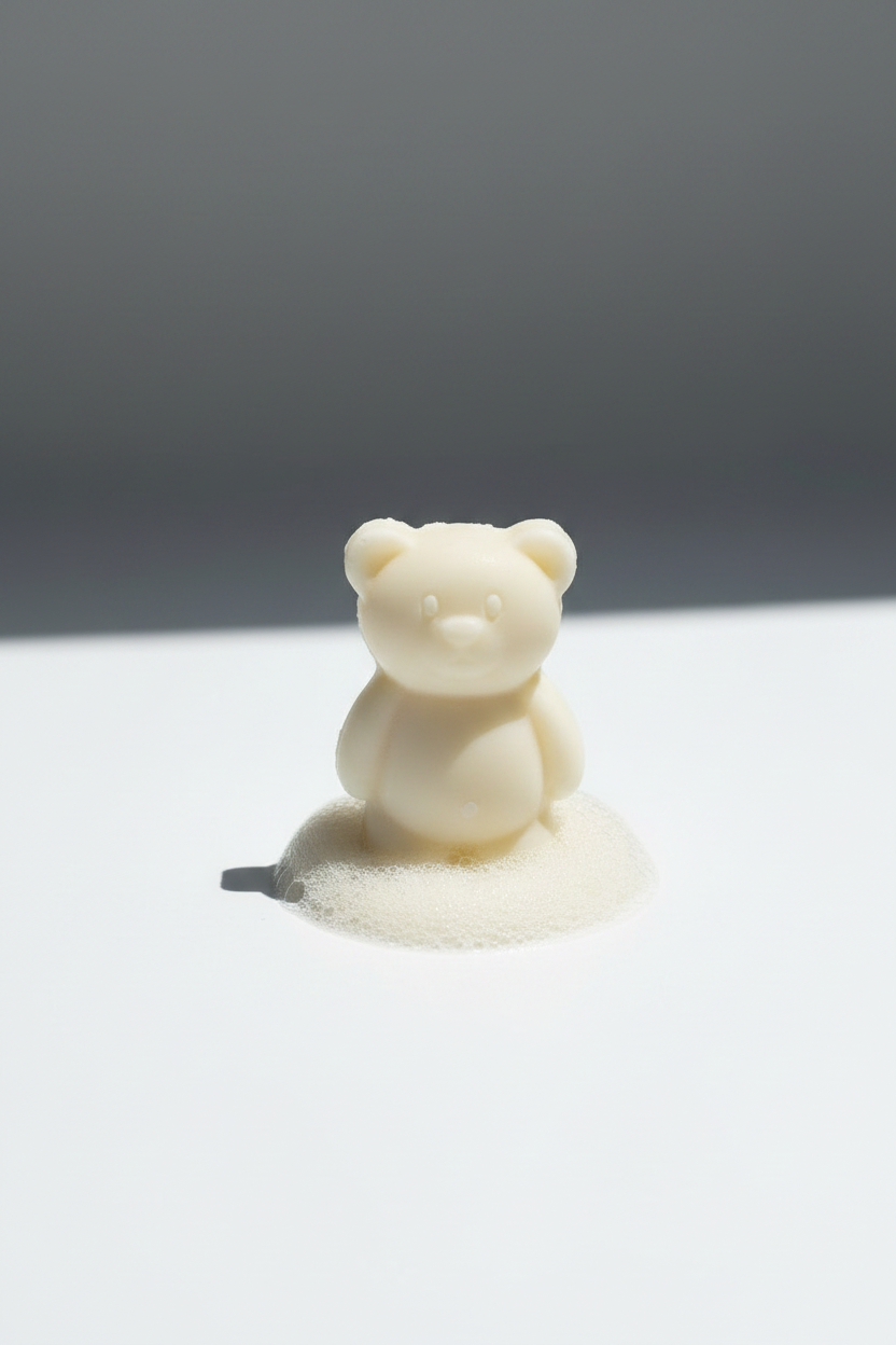 Ourson savon bébé avec mousse