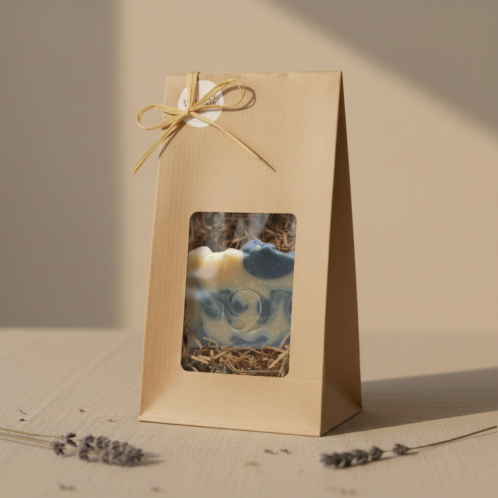 Savon Eau dans la pochette kraft
