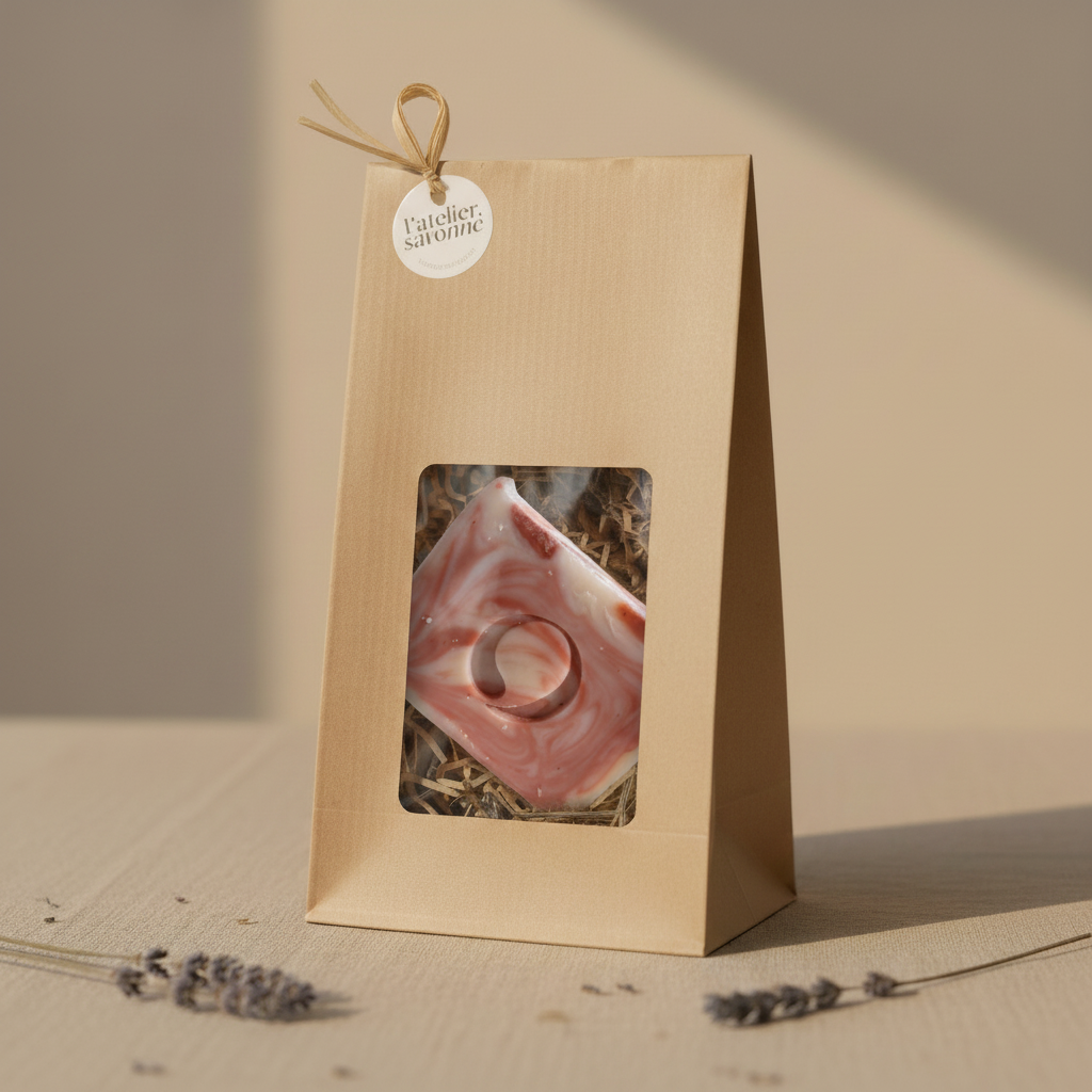 Savon Feu dans la pochette kraft
